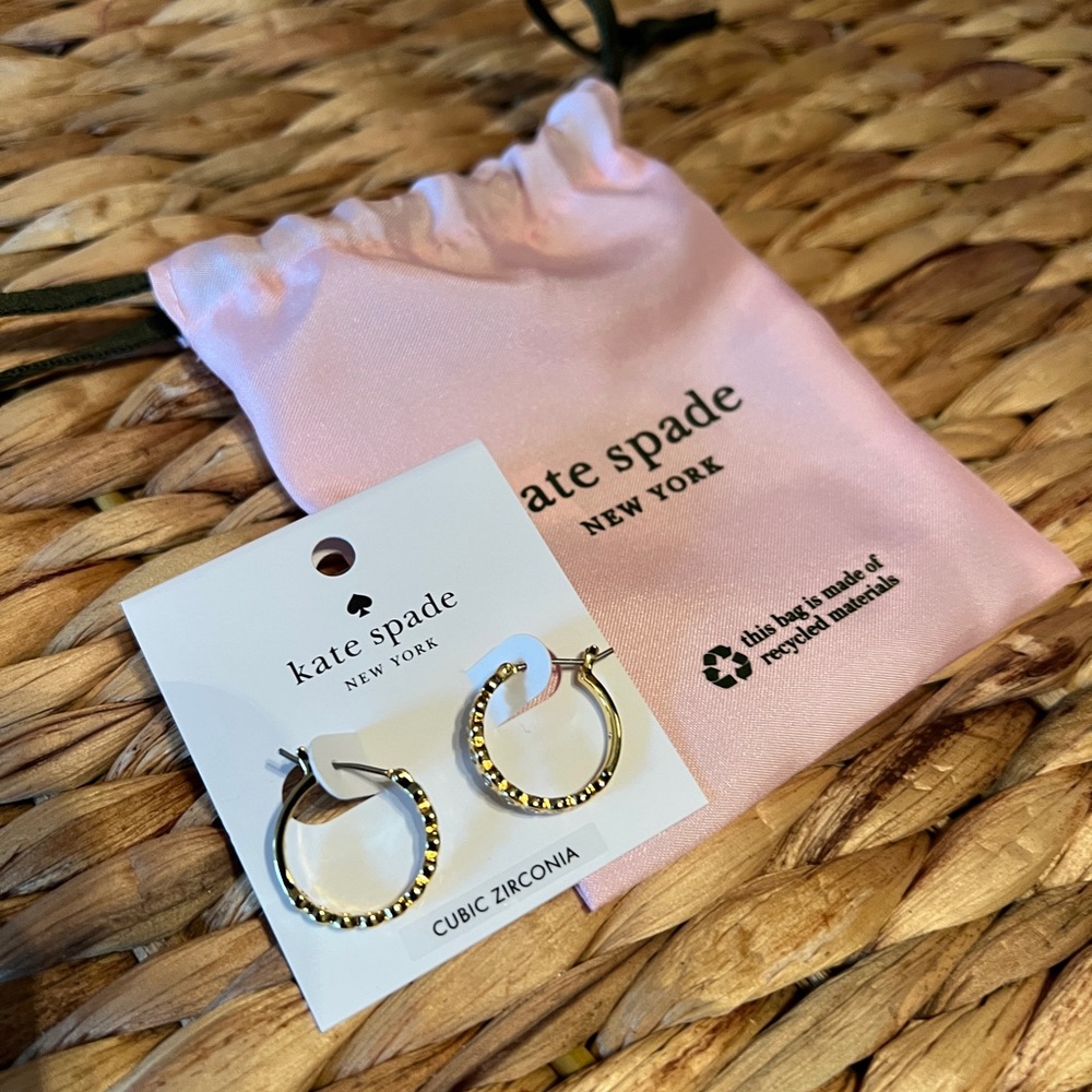 Kate Spade Gold Hoops - Picture 2 of 4